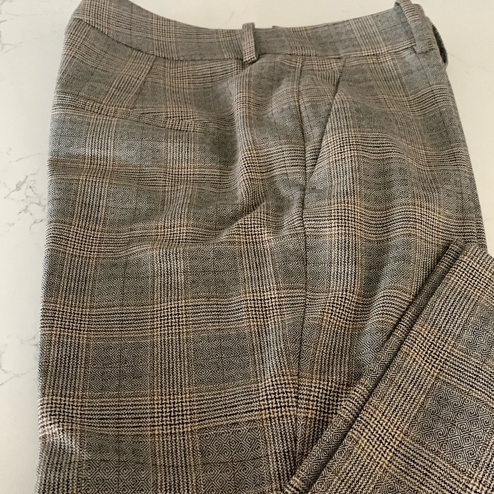 ZARA Brown Plaid pants Size 4 $20